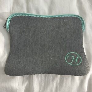 Heather gray Zip pouch fits most iPad mini’s